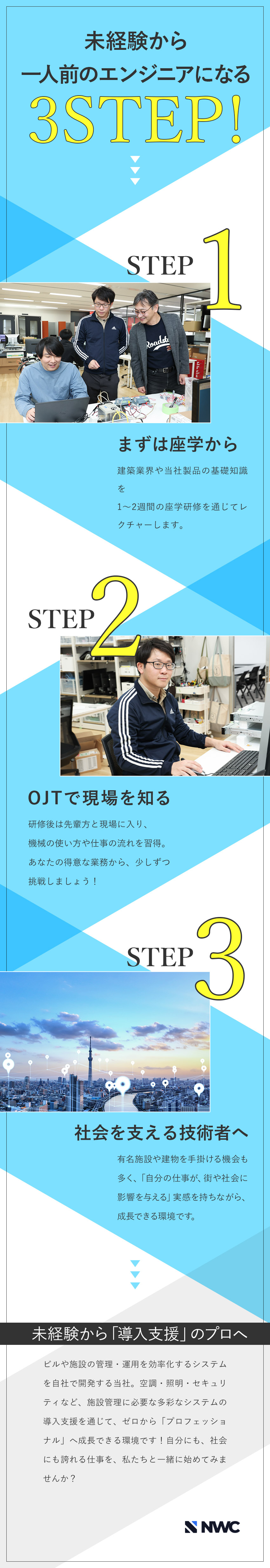 【安定性】国内外から選ばれるシステムを自社で開発／【研修充実】20代～30代の未経験出身が活躍中／【働く環境】年休120日以上／土日祝休／フレックス／株式会社ネットワーク・コーポレーション