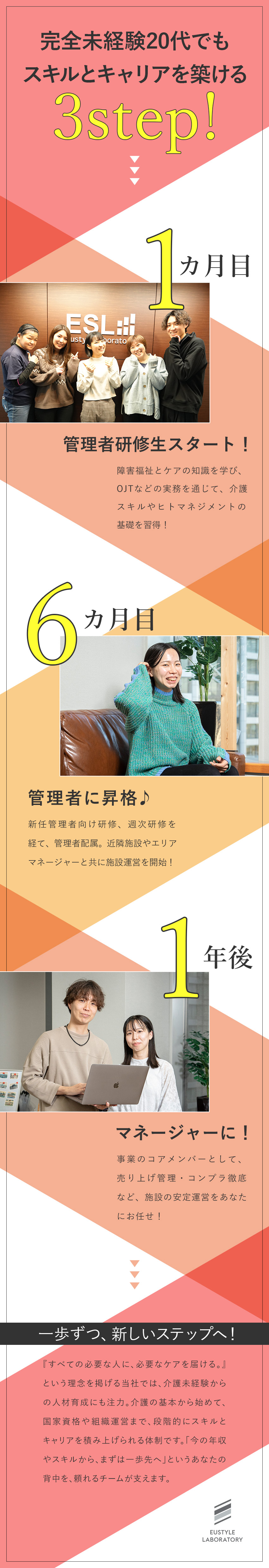 【未経験20代から】充実研修でスキル＆収入アップ！／【将来性◎】国家資格も取得！もちろん費用は会社負担／【AI時代の安定職】国の注目事業！年間30施設開設／ユースタイルラボラトリー株式会社