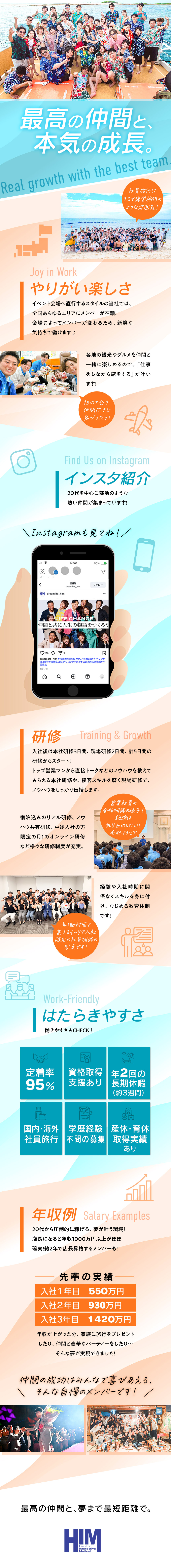 【第二新卒大歓迎】未経験20代メンバー活躍中／【収入UP】1年後に年収1000万円以上も目指せる／【やりがい】人との出会いを通じて、自分も成長／ヘルスインターメソッド株式会社